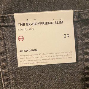 AG - Ex Boyfriend Slouchy Slim Denim - Gray - Size 29